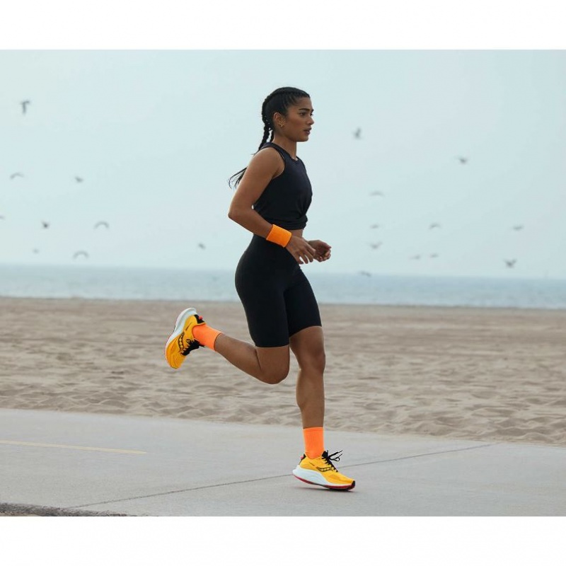 Yellow Saucony Tempus Women's Running Shoes | ISRAEL IWRUQC