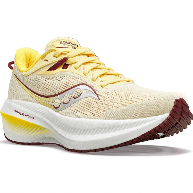 Yellow Saucony Triumph 21 Women's Running Shoes | ISRAEL WFATHX
